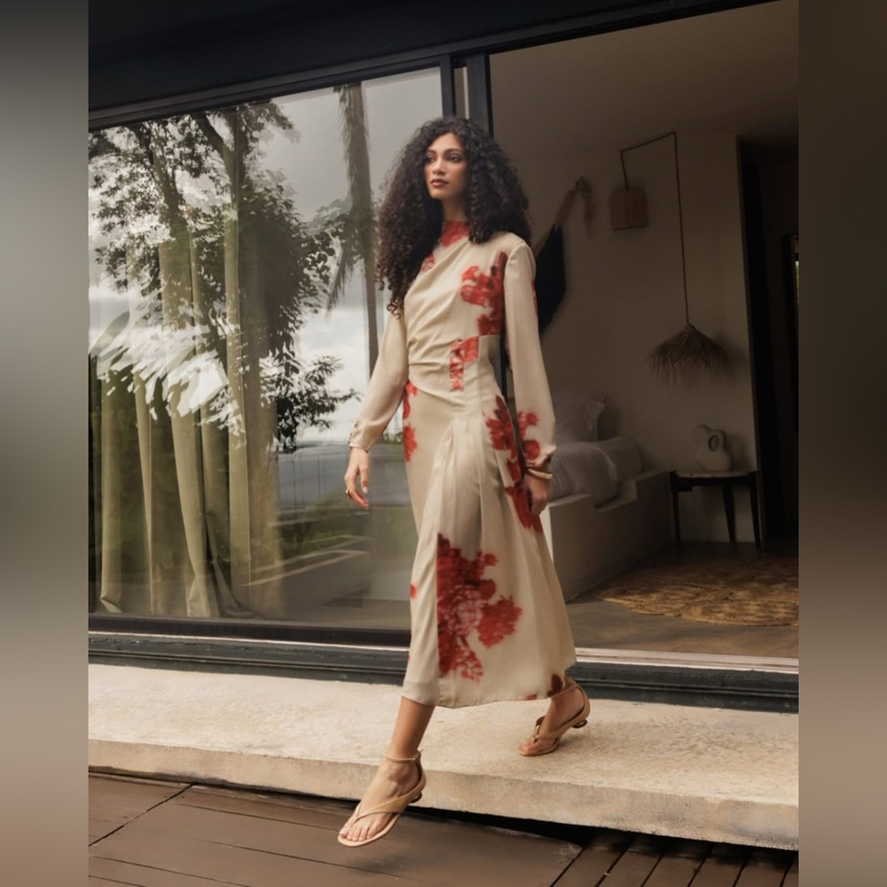 ZARA ~ FLORAL PRINT DRESS ZW COLLECTION - Picture 10 of 10